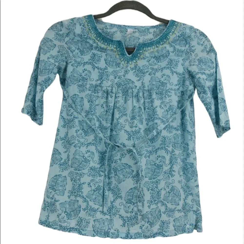 Calypso St Barth For Target Blue Floral Top